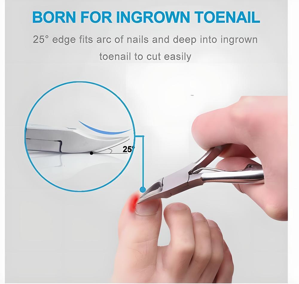Toenail Clippers for Thick and Ingrown Nails - Precision Control, Stainless Steel