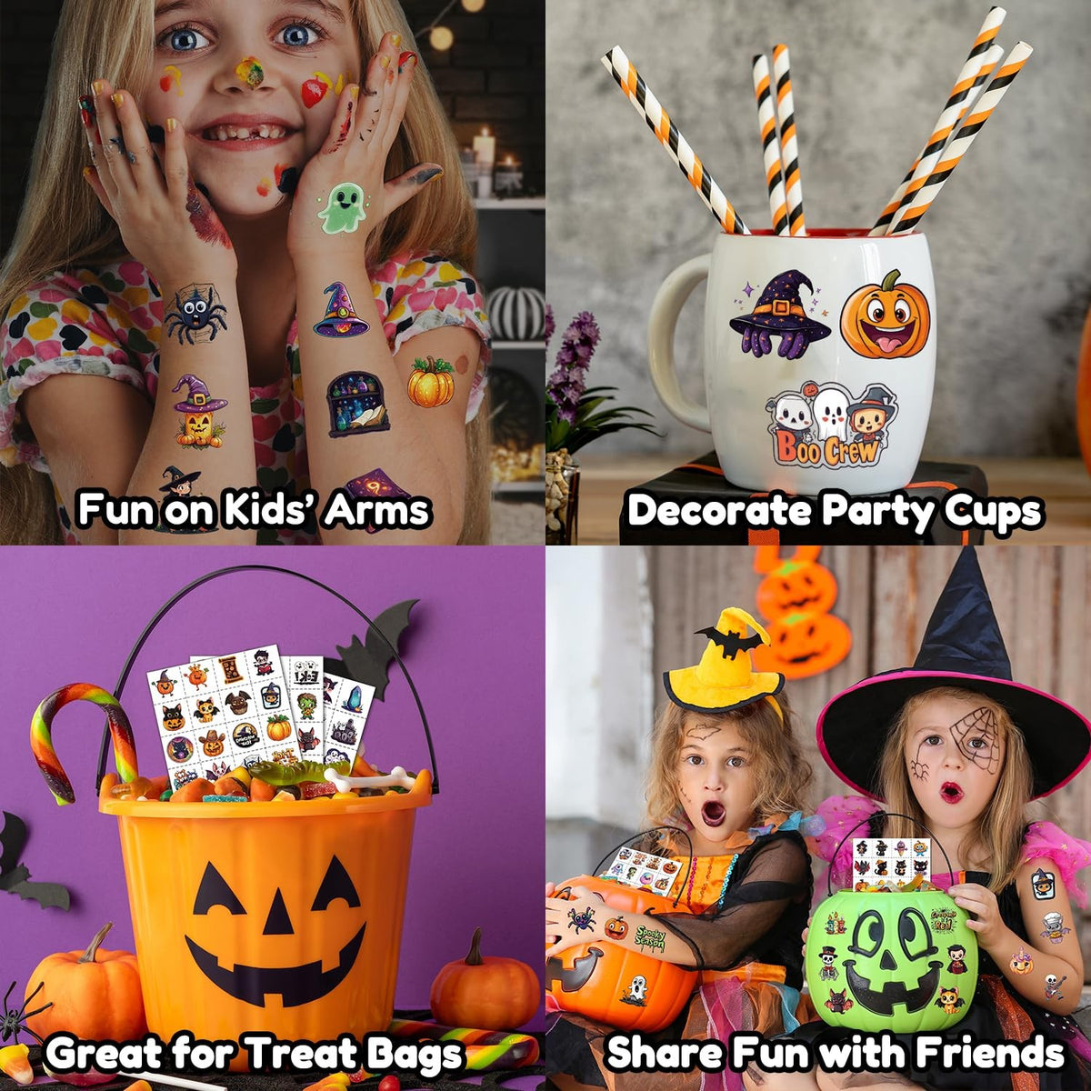 Halloween Temporary Tattoos for Kids – 160 Designs by JCFIRE