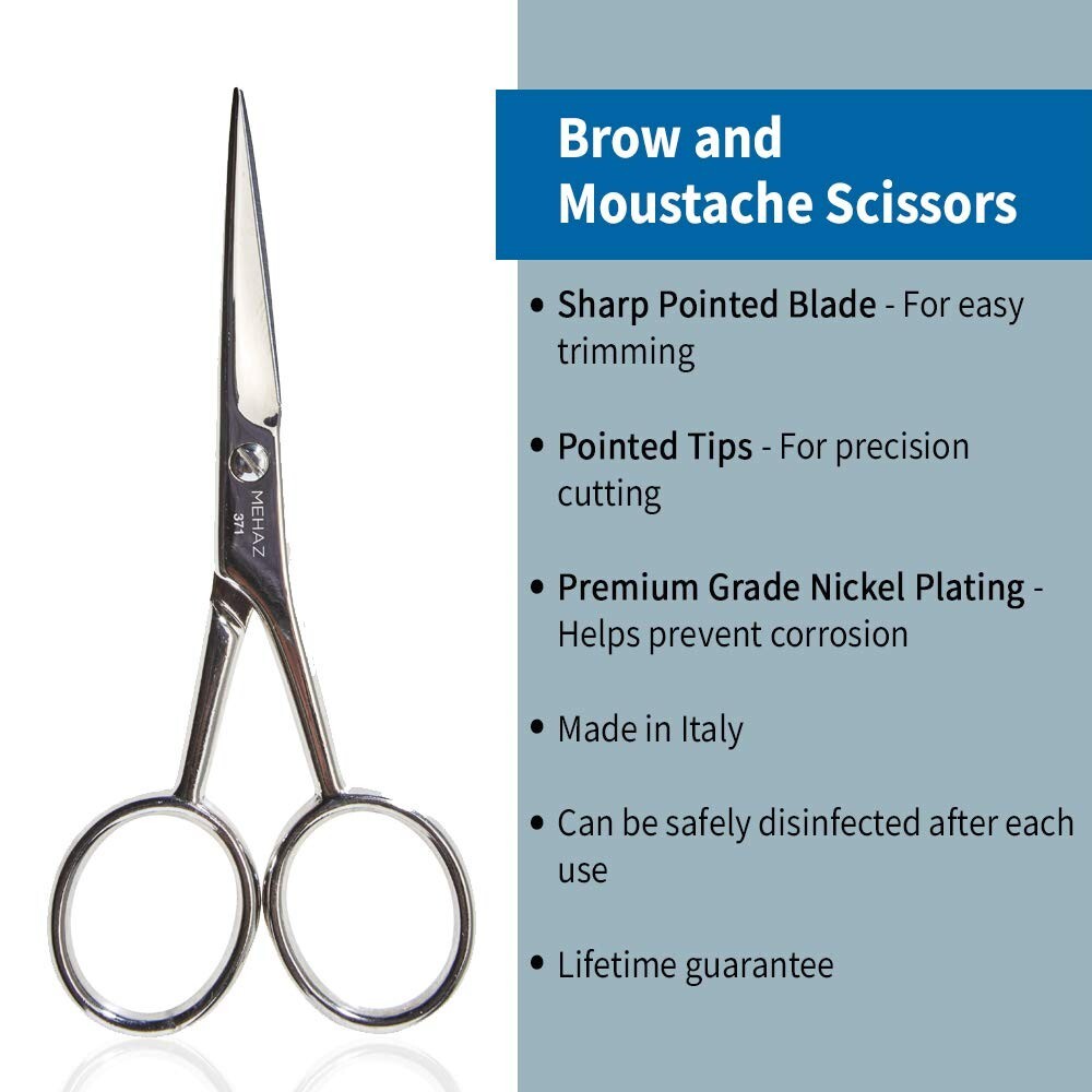 4-Inch Eyebrow & Mustache Scissors - Precision Trimming Tool