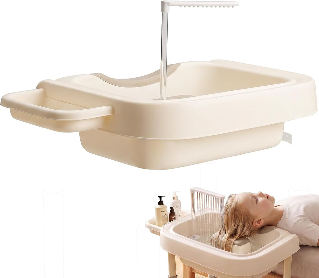 Portable Hair Washing Basin with Quiet Wheels for Home & Salon Use