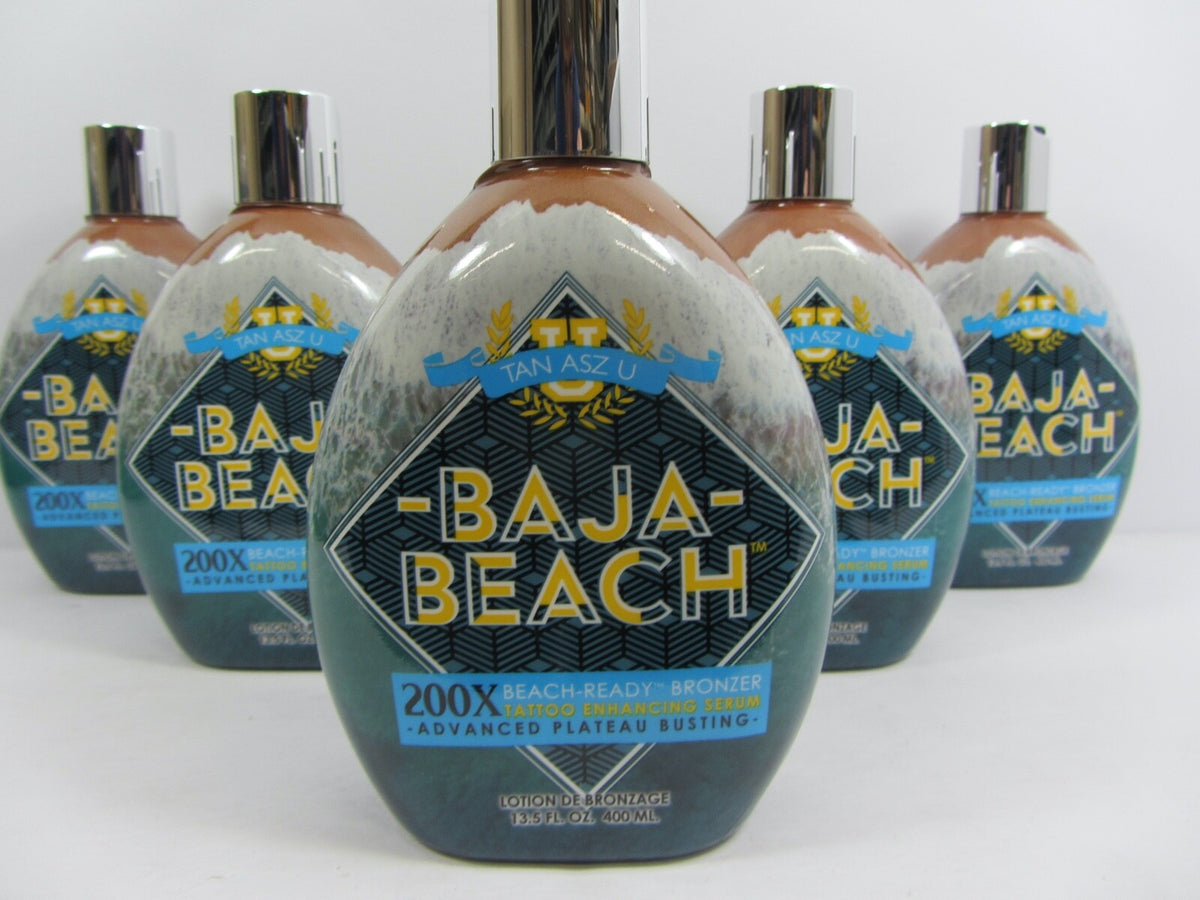 6 Pack Tan Inc Baja Beach 200X Bronzer Tanning Lotion for All Skin Types