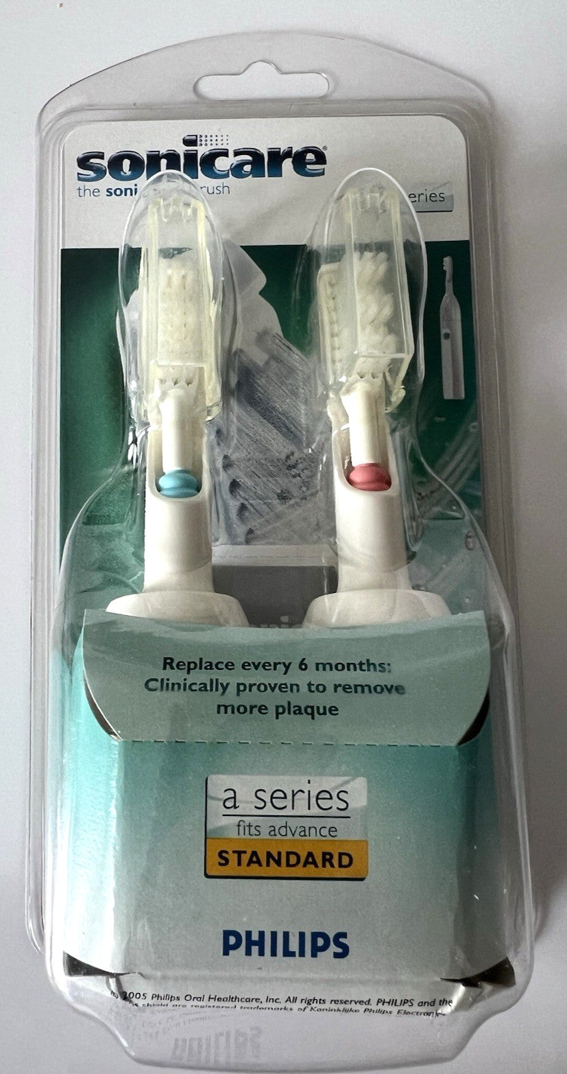 Philips Sonicare A Series Replacement Brush Heads Pack of 2 – Standard Compatibility