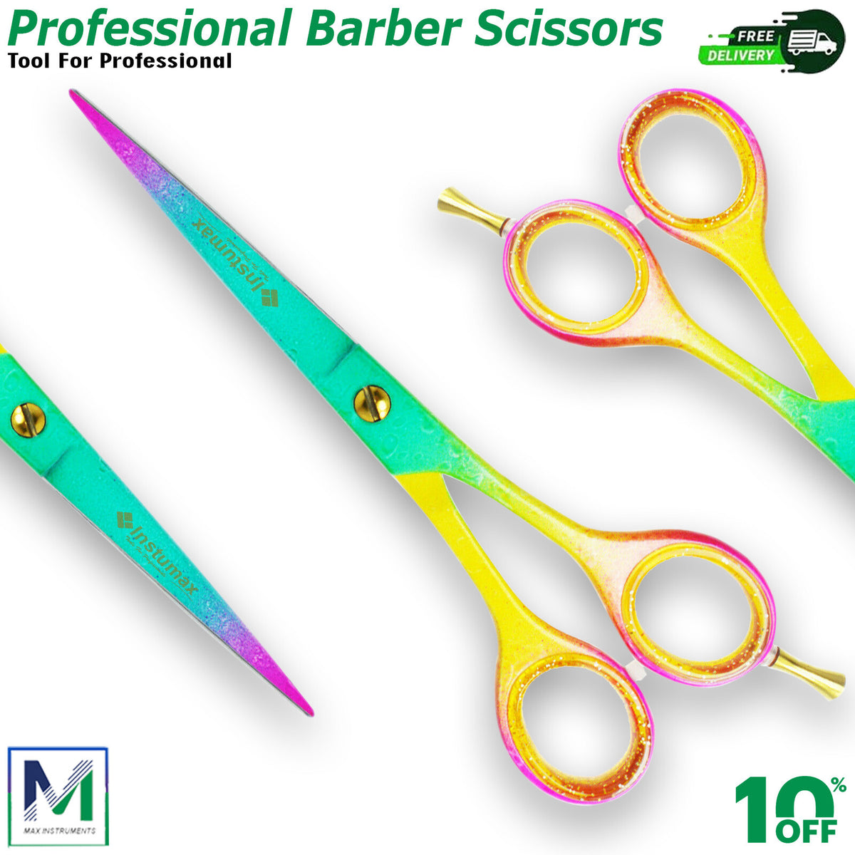 Professional Barber Hair Cutting Scissors for Salons & Stylists