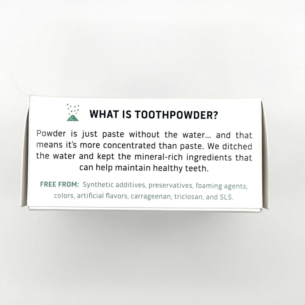 Natural Toothpowder with Nano-Hydroxyapatite Peppermint - Fluoride-Free 1oz