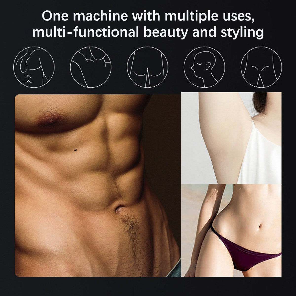 Men's Waterproof Body Hair Trimmer for Groin & Groin Area - 3900RPM