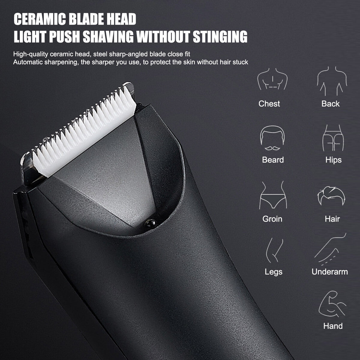 Cordless Men’s Hair Clippers & Beard Trimmer Machine - Water Washable, Long Battery Life