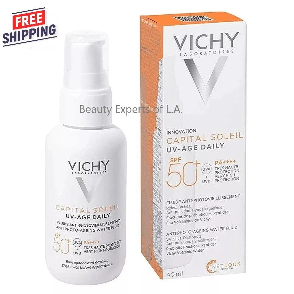 SPF50+ Sunscreen with Anti-Aging & Pollution Protection 40ml - Hypoallergenic, Invisible Finish