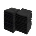 Black Cotton Salon Towels Pack of 24 16x27 Inches for Spa & Salon Use