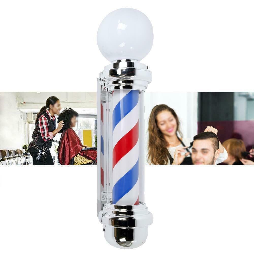 32-Inch Rotating LED Barber Pole Light for Shops and Salons