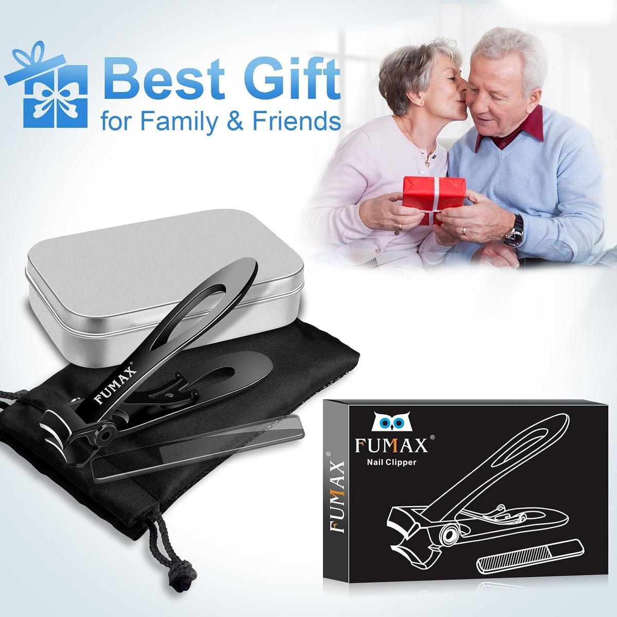 Heavy Duty Large Toenail Clippers for Seniors Thick Nails Ergonomic Handle