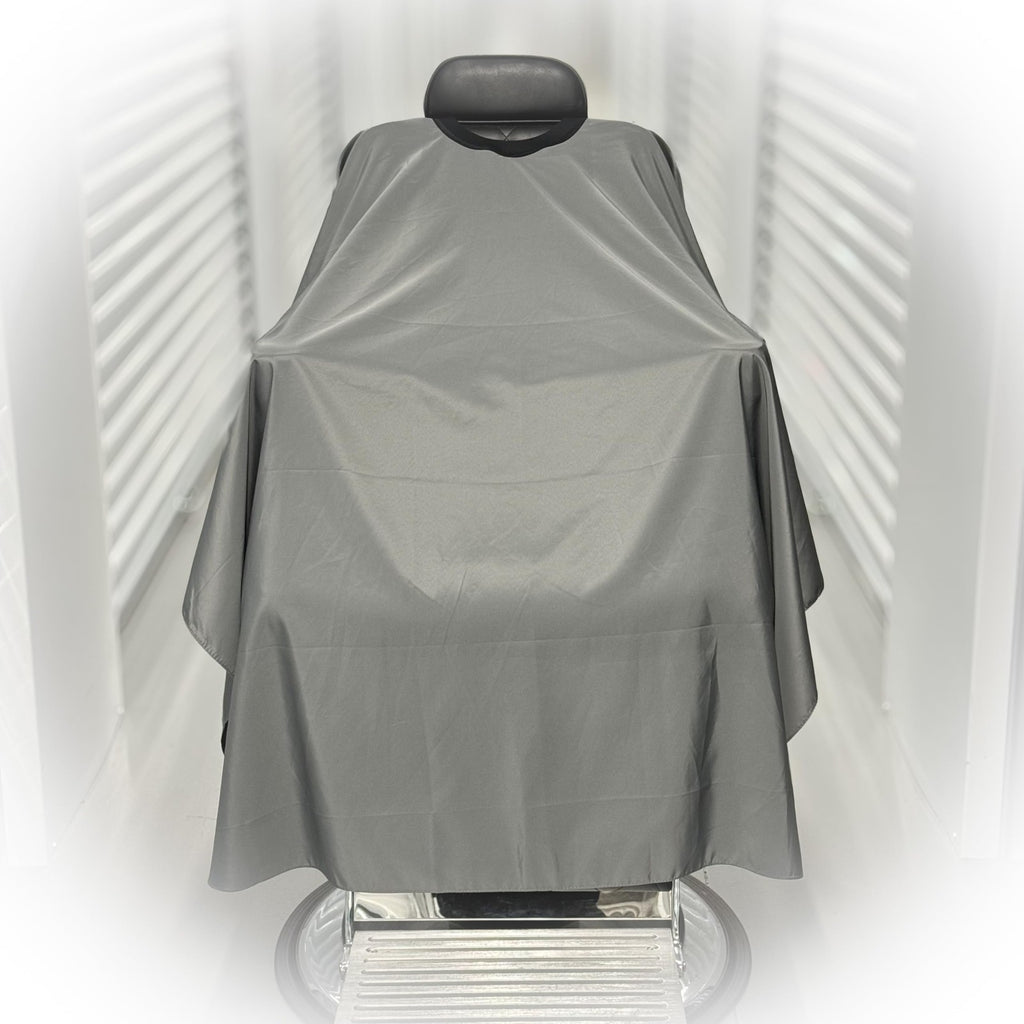 Waterproof Barber Cape 100% Polyester Lightweight Salon & Barbershop Grey