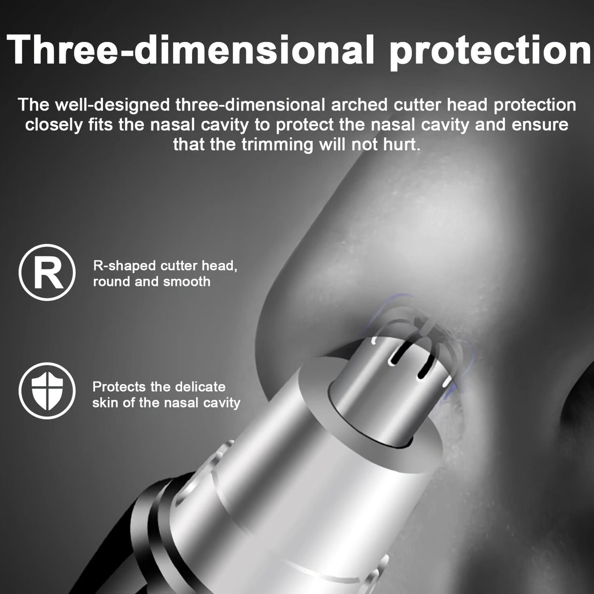 Electric Nose Ear Hair Trimmer and Eyebrow Shaver Groomer - Compact Personal Grooming Tool