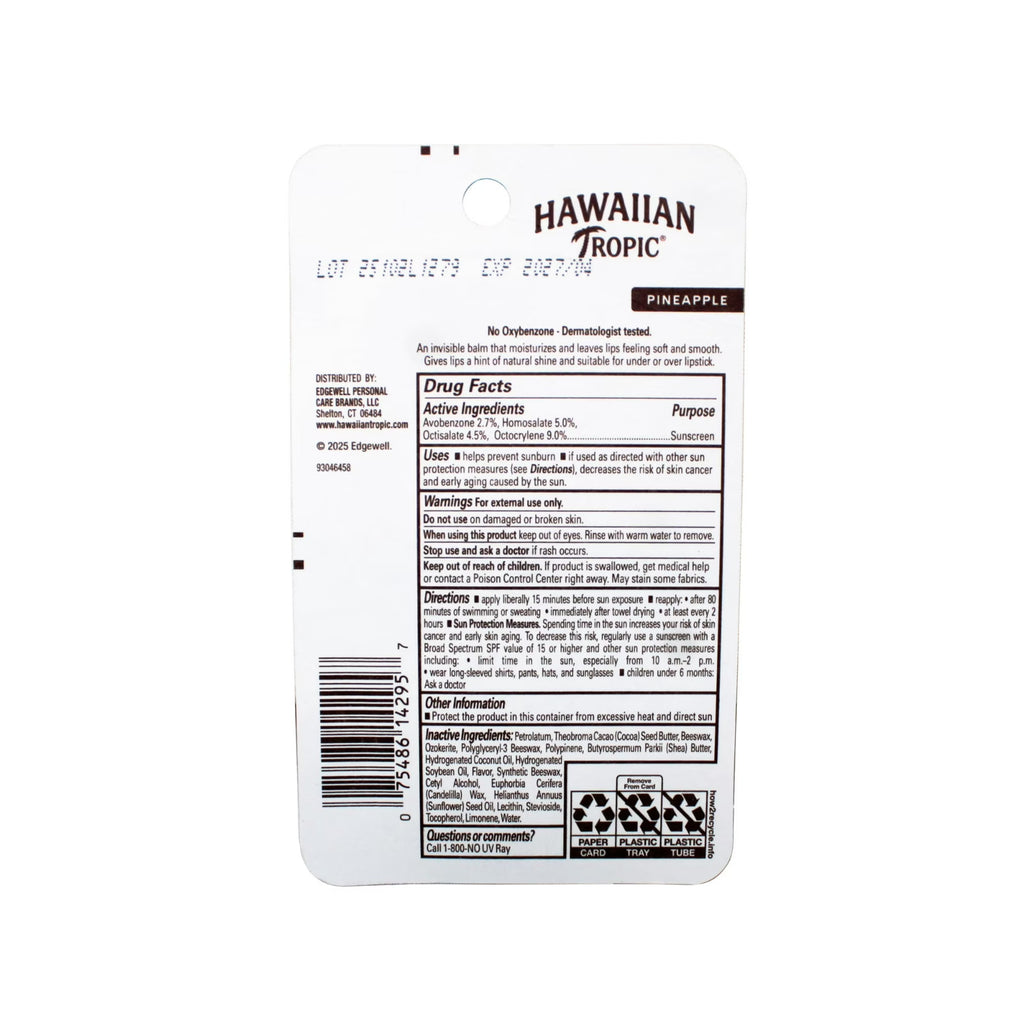 Hawaiian Tropic Lip Balm SPF30 Pineapple Pack - 200 Sealed Tubes, 0.35 oz Each