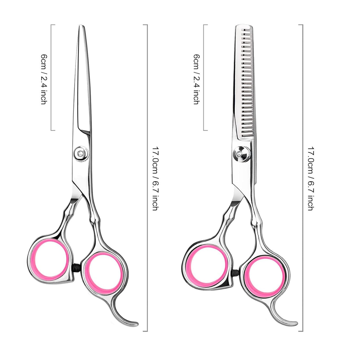 Professional Hair Cutting Scissors Set with Thinning Shears and Accessories