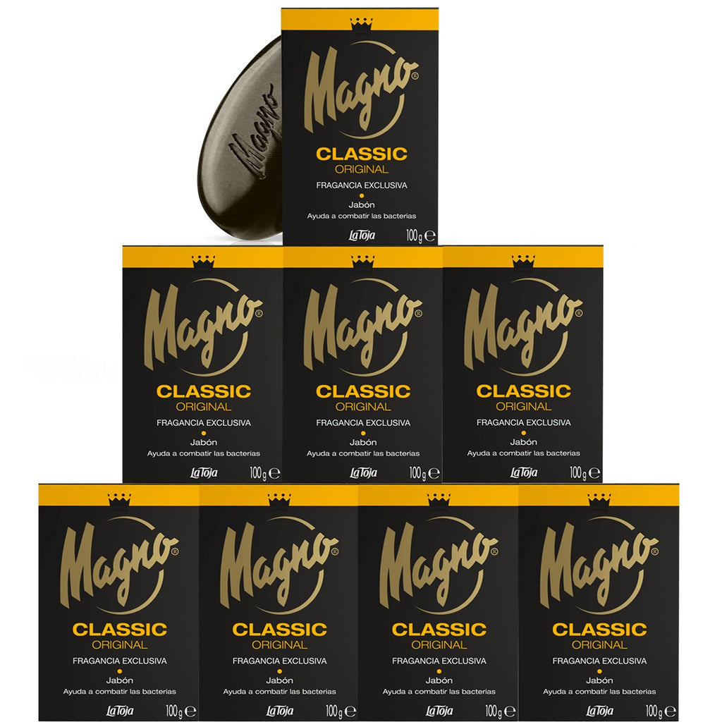 Magno Black Bar Soap 3.5 oz - Pack of 8 for Men’s Grooming