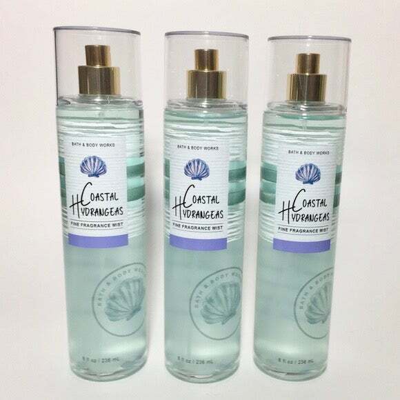 Set of 3 Coastal Hydrangeas Fragrance Mists - 8oz Body Spray