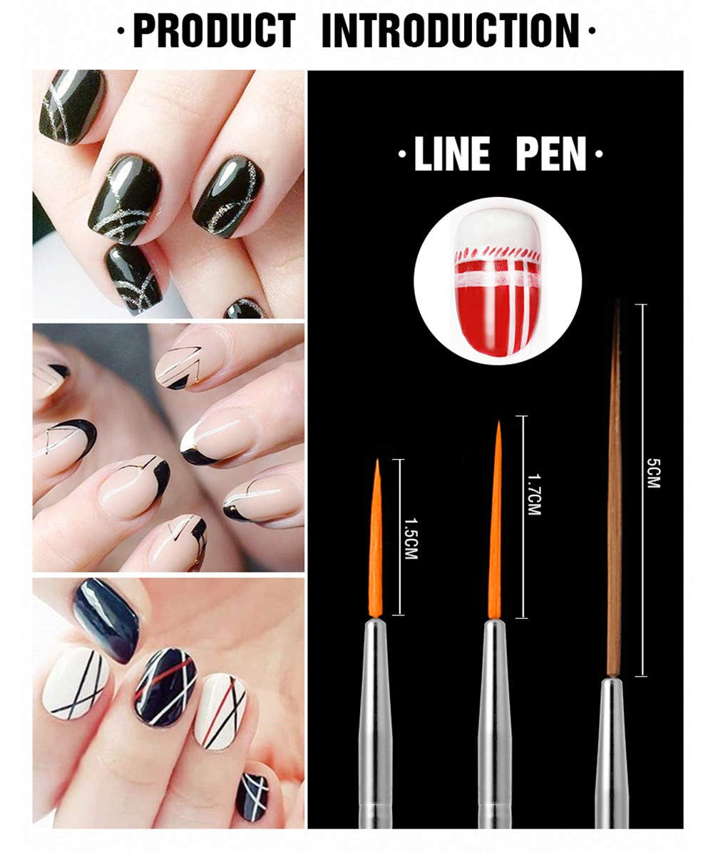 20PCS Nail Art Dotting Brushes & Painting Pen Tools Set for Creative Manicure
