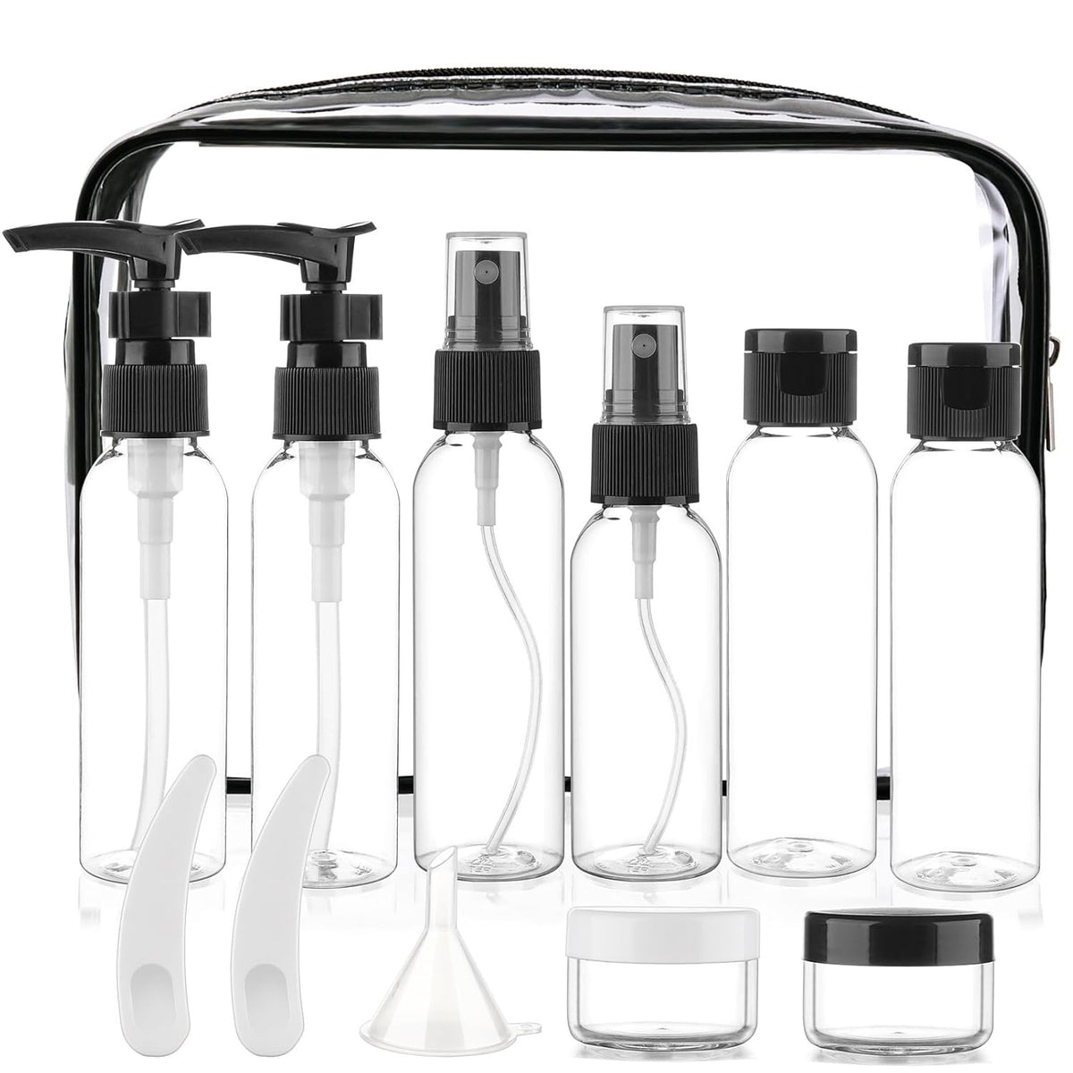13-Piece TSA Approved Travel Toiletry Bottles Set Leak-Proof Containers