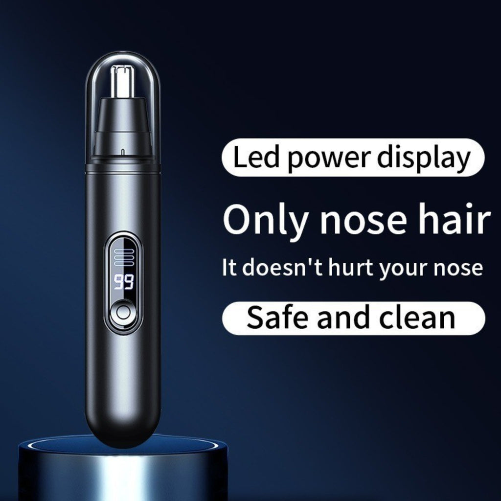 USB Rechargeable Ear & Nose Hair Trimmer with LED Screen for Men Women