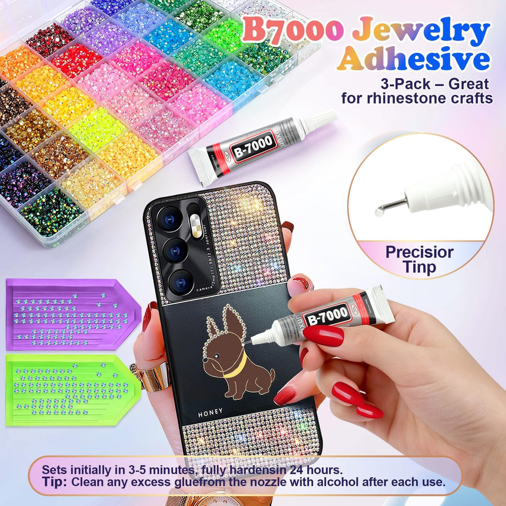 50000Pcs Resin Rhinestone Bedazzling Kit for Crafts Nails Jewelry