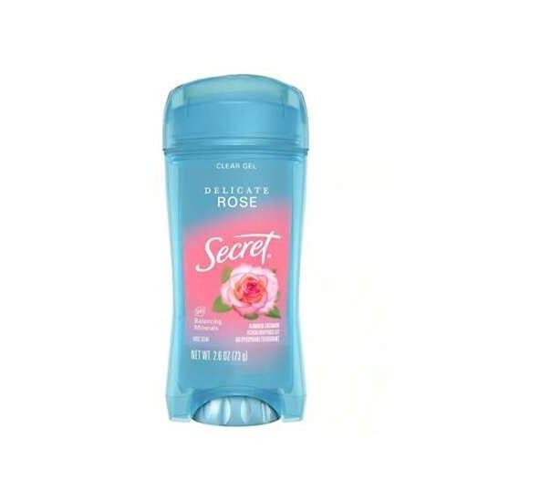 Secret Delicate Rose 72HR Clear Gel Antiperspirant Deodorant 2.6oz