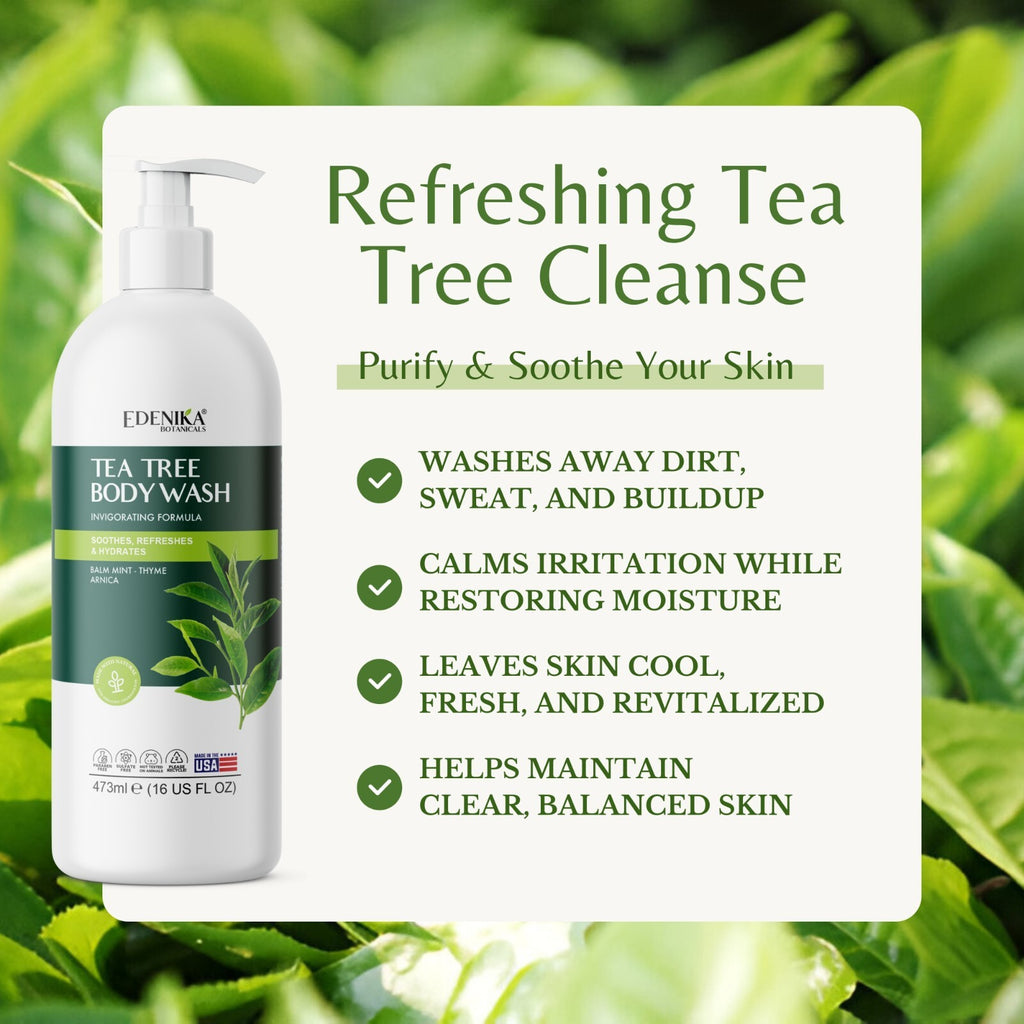 Tea Tree Body Wash for Itch Relief & Antifungal Cleansing – 2 Pack