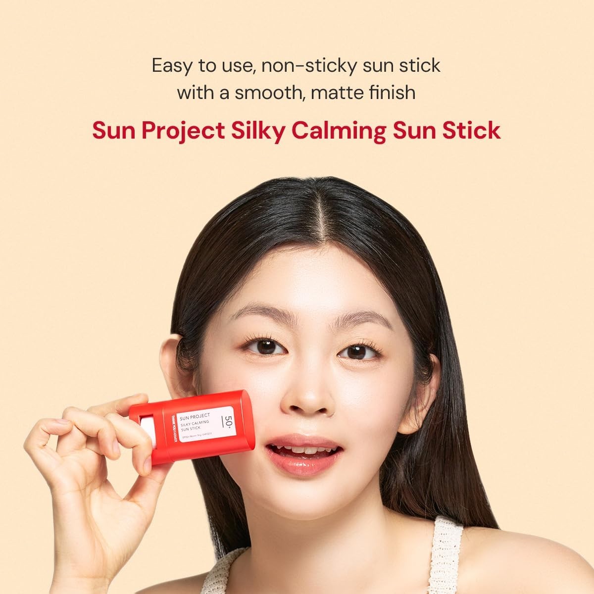 THANK YOU FARMER Sun Project Silky Calming Sun Stick SPF50+ PA++++ 14g - Travel Sunscreen Stick for Face & On-the-Go