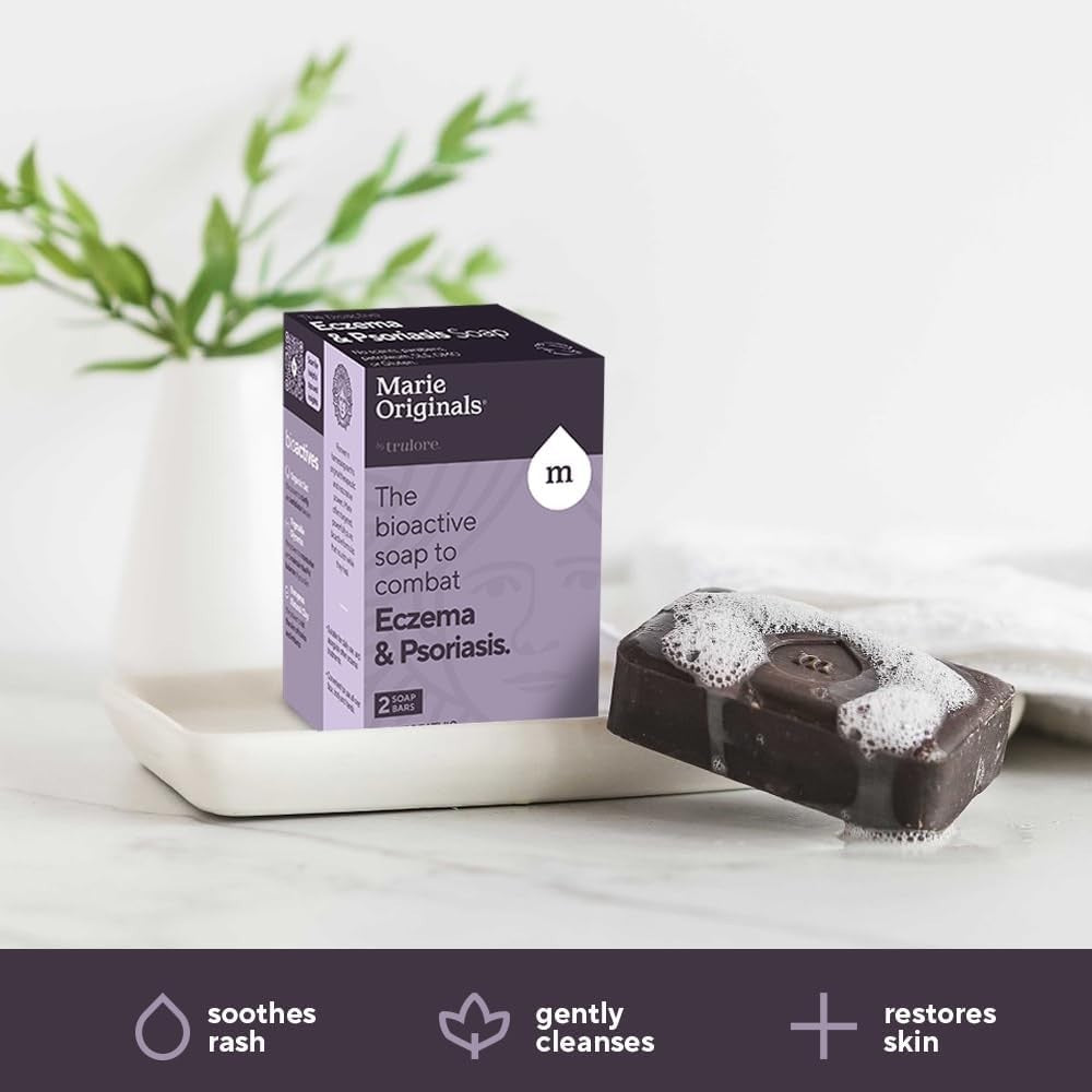 Natural Eczema & Psoriasis Oatmeal Bar Soap for Sensitive Skin - 2 Pack