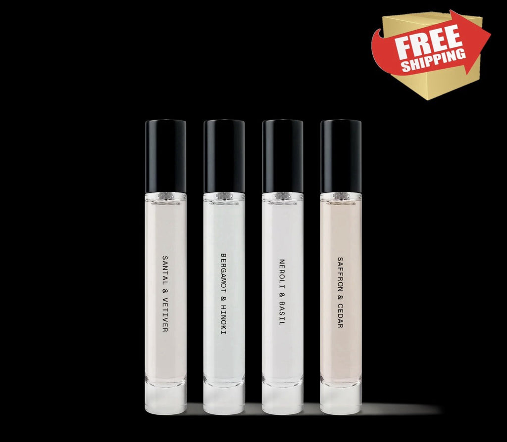 Salt & Stone Body Mist Collection - Unisex Travel Set of 4 Scents