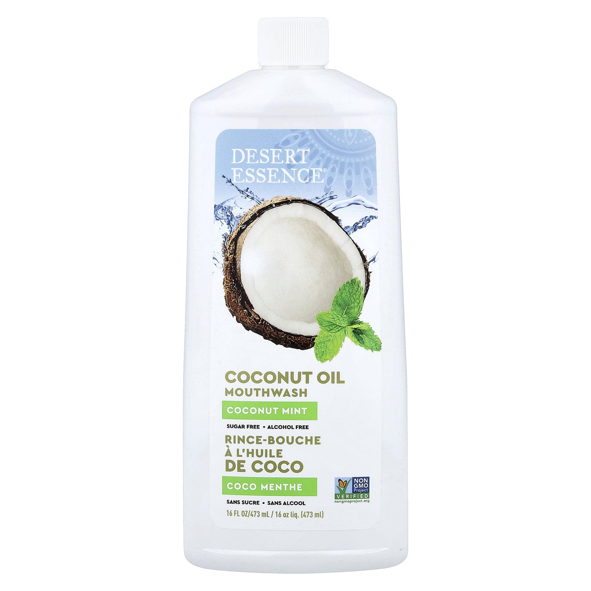 Coconut Oil Mouthwash with Mint for Oral Care - 16 fl oz