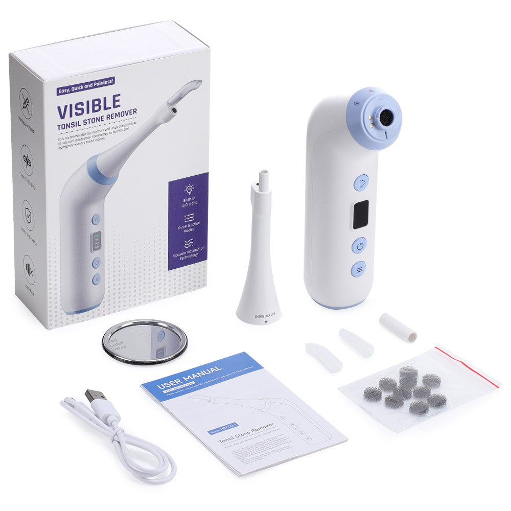 Visible Tonsil Stone Removal Kit with HD Camera and Suction, Oral Care Device