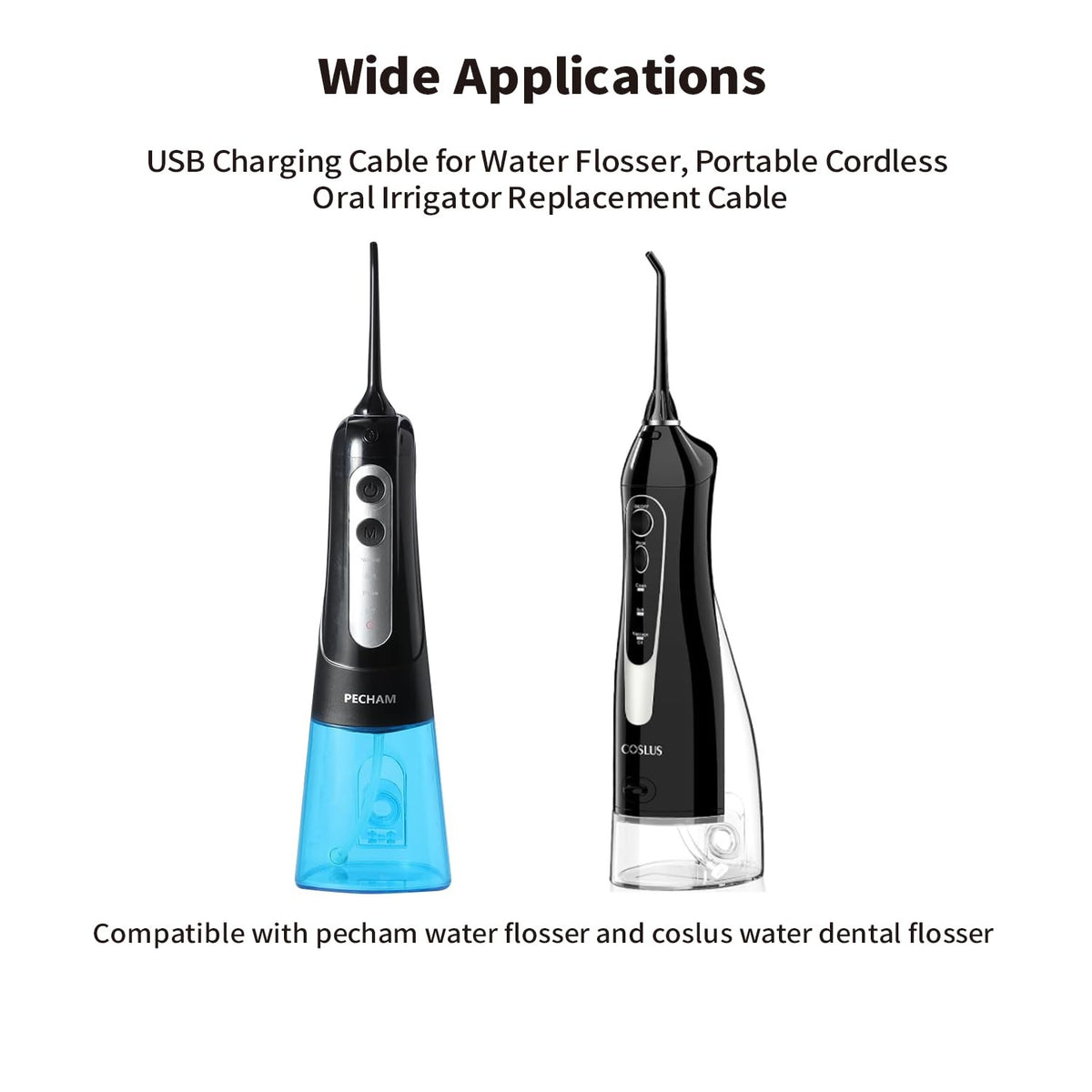 USB Charging Cable for Portable Water Flosser Oral Irrigator