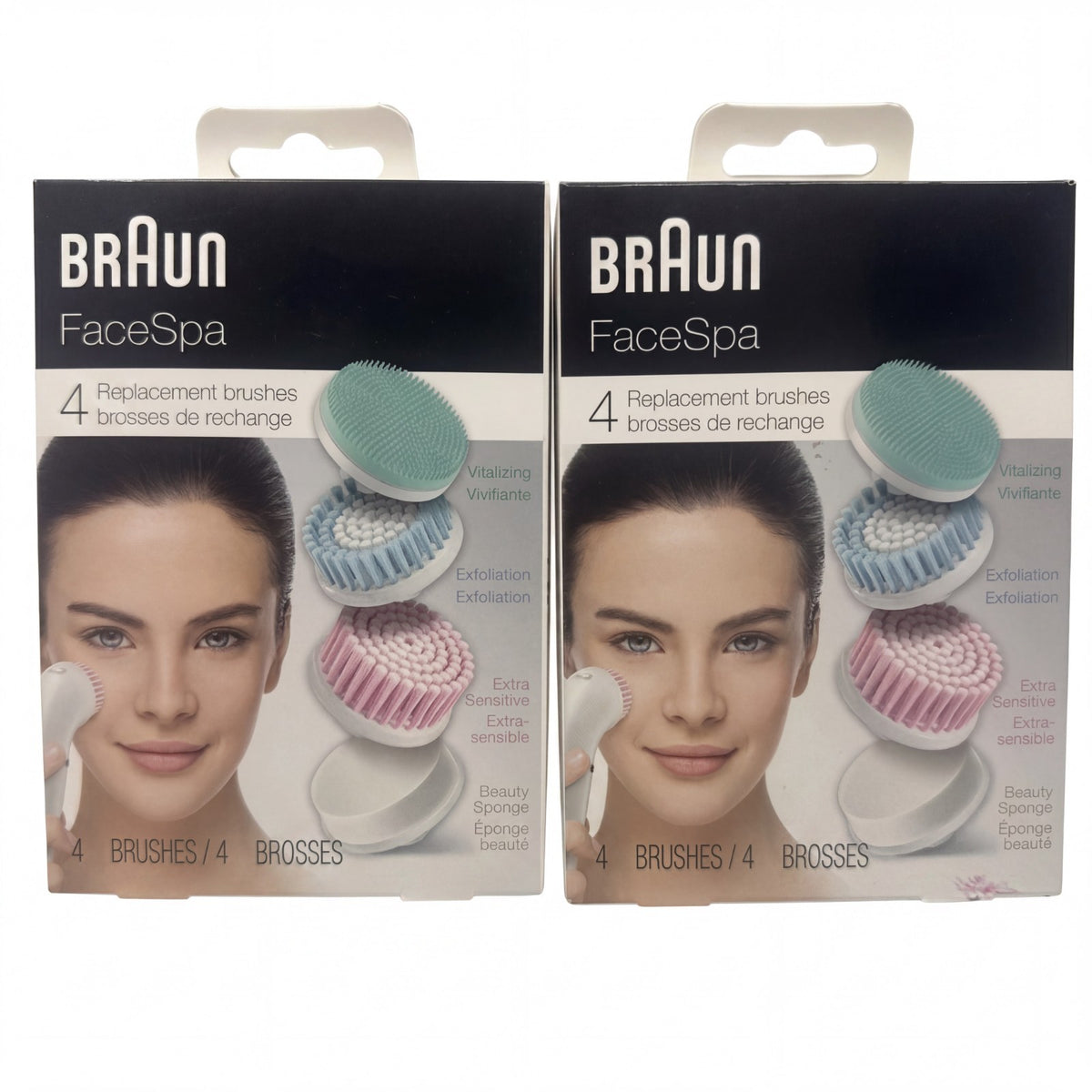 Braun FaceSpa 80MV Replacement Brush Heads Bundle - 4 Pack