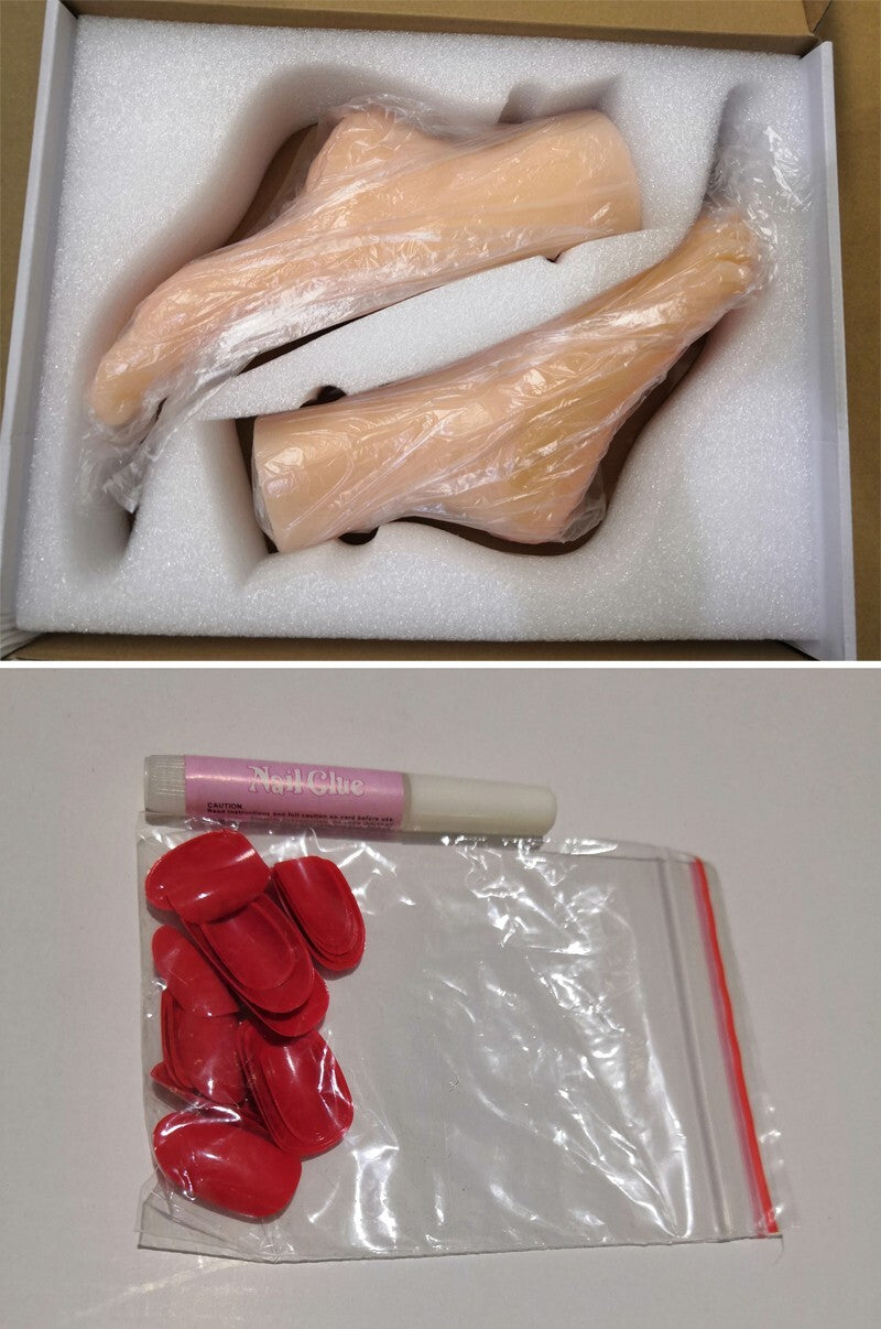 Lifelike Silicone Female Foot Mannequin for Jewelry & Display - Size 36