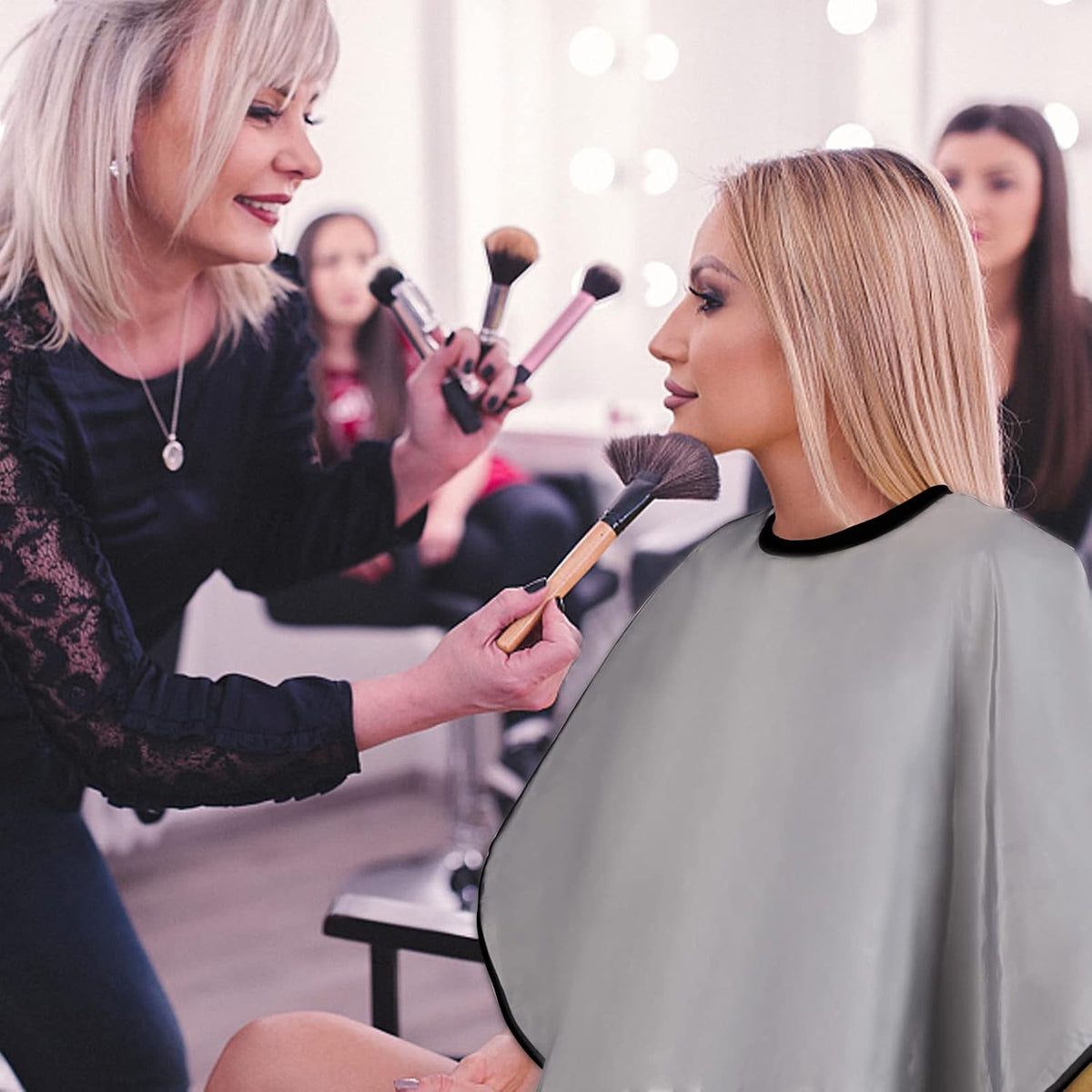Short Waterproof Barber Cape for Hair Cutting and Styling