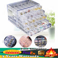 Acrylic Nail Art Storage Tray with 120 Grids & Removable Drawers
