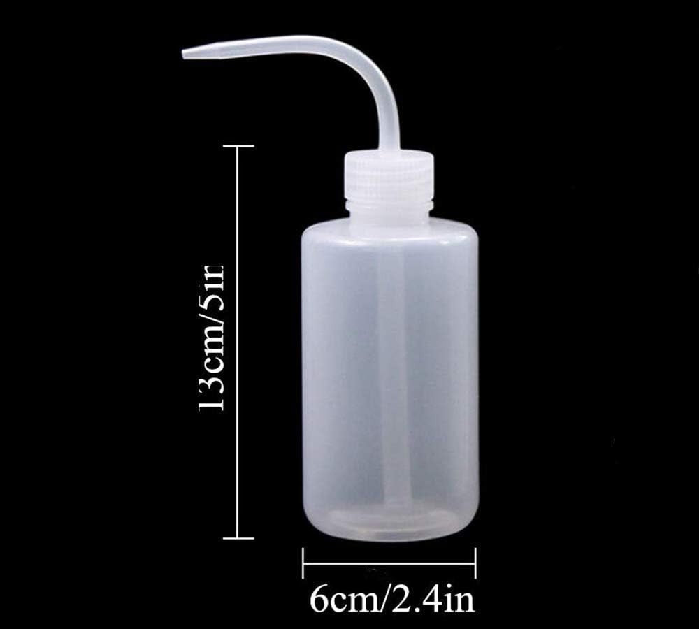 Clear 2x250ml Liquid Squeeze Bottles with Scale for Plants & Lab Use