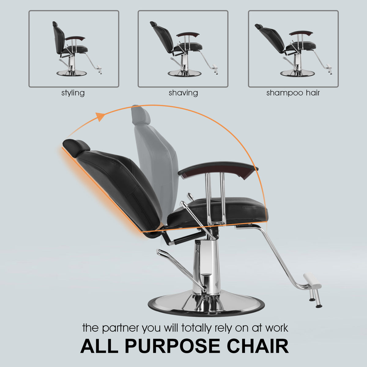 All Purpose Hydraulic Barber Chair for Salon Spa Hair Styling & Beauty