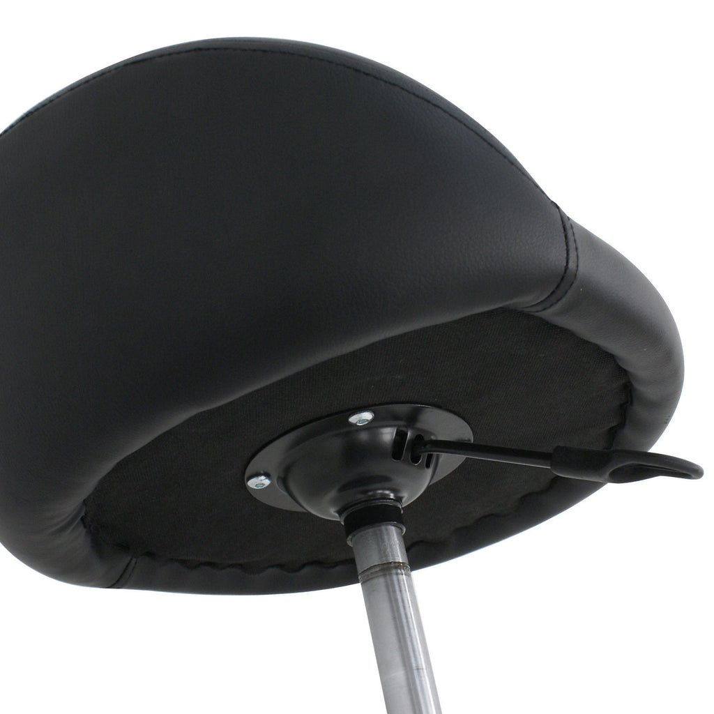 Adjustable Hydraulic Salon Stool with Backrest and 5 Caster Wheels