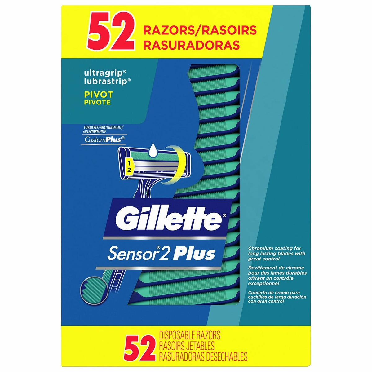 Disposable Razor Blades Box of 52 - Gillette Custom Plus Lubrastrip
