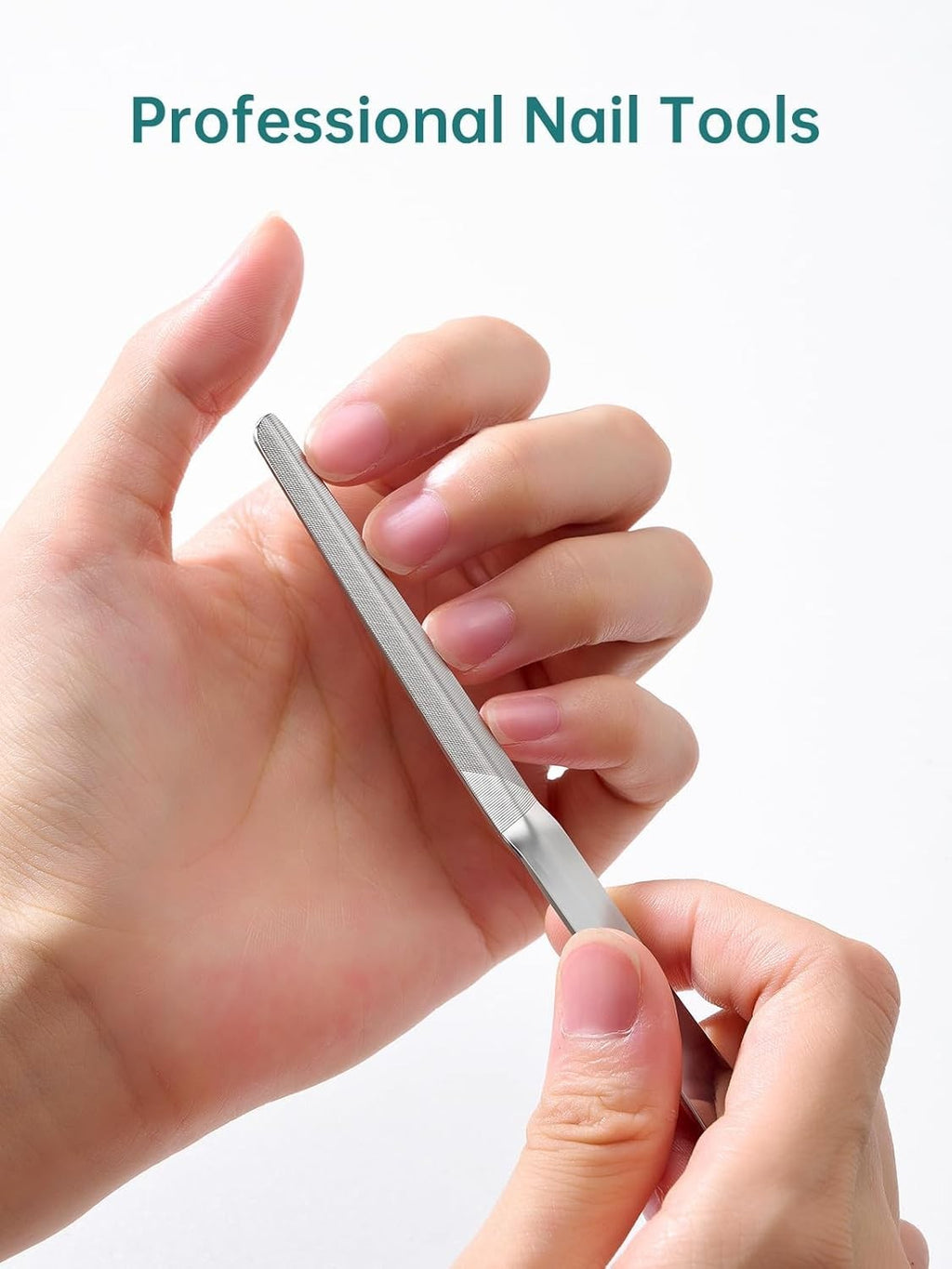 Metal Curved Nail File Double-Sided for Nail Shaping and Smoothing