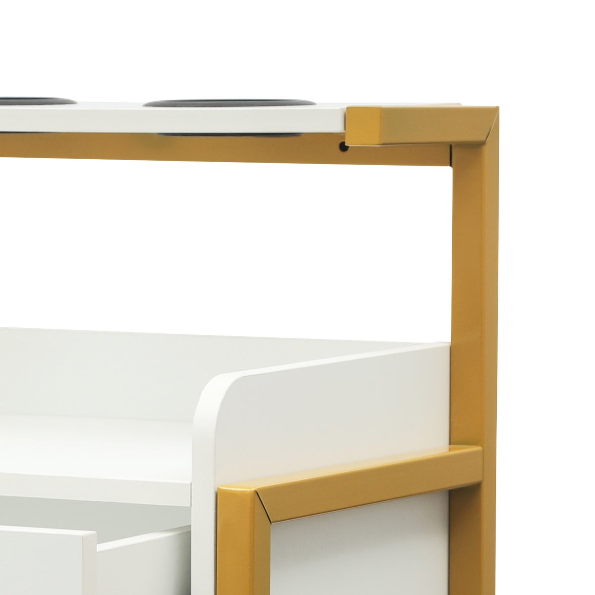 Wall Mount Salon Storage Cabinet with 2 Drawers and Open Shelf - Spa Barber Hair Tool Organizer