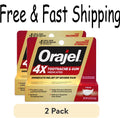 2 Pack Oral Pain Relief Gel with 4X Active Ingredients for Tooth and Gum Pain