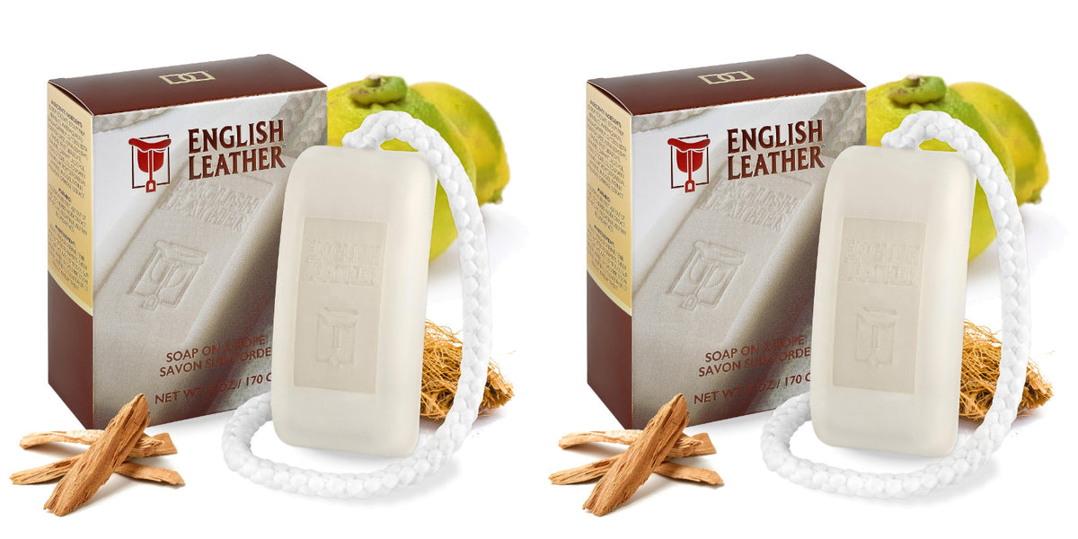 English Leather Soap On A Rope 6 oz Men’s Bath Body Bar - 2 Pack