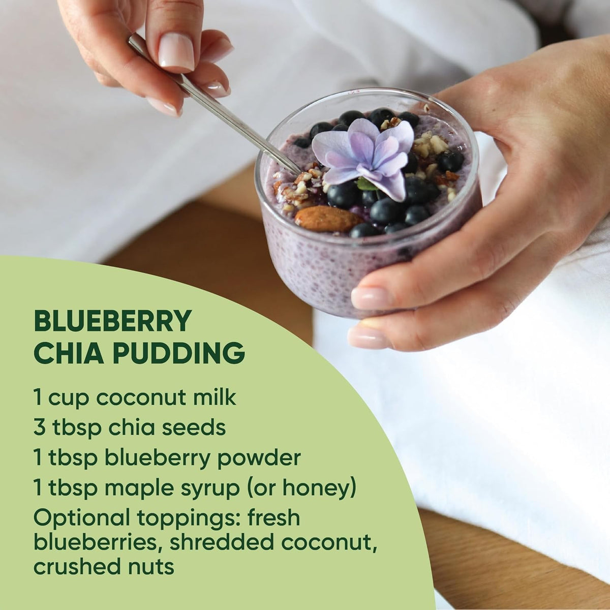 Organic Wild Blueberry Powder 5oz - Freeze Dried Superfood, Antioxidant & Nutrient Rich