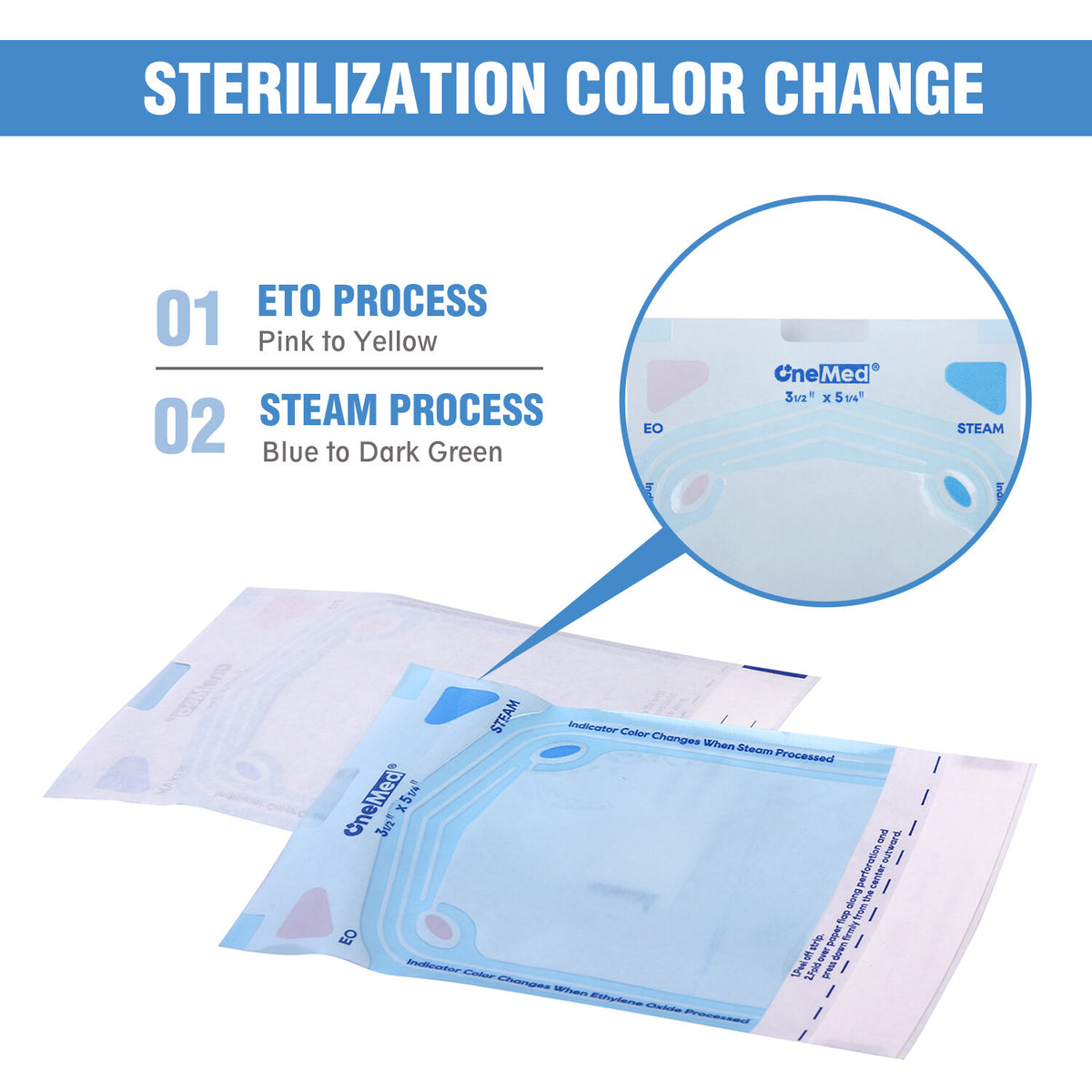 Dental Self Seal Sterilization Pouches Autoclave Bags - Multiple Sizes