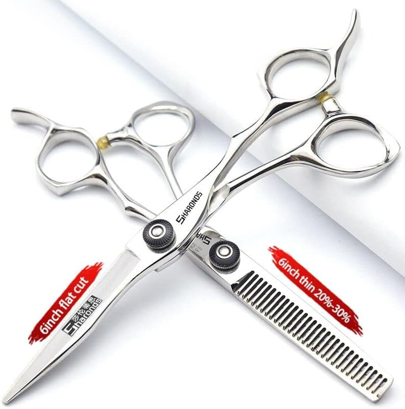 Professional Hairdressing Shears, 6-Inch Stainless Steel Hair Thinning Scissors