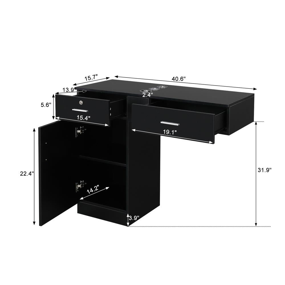 Lockable Salon Styling Station Cabinet for Hairdresser Spa Equipment