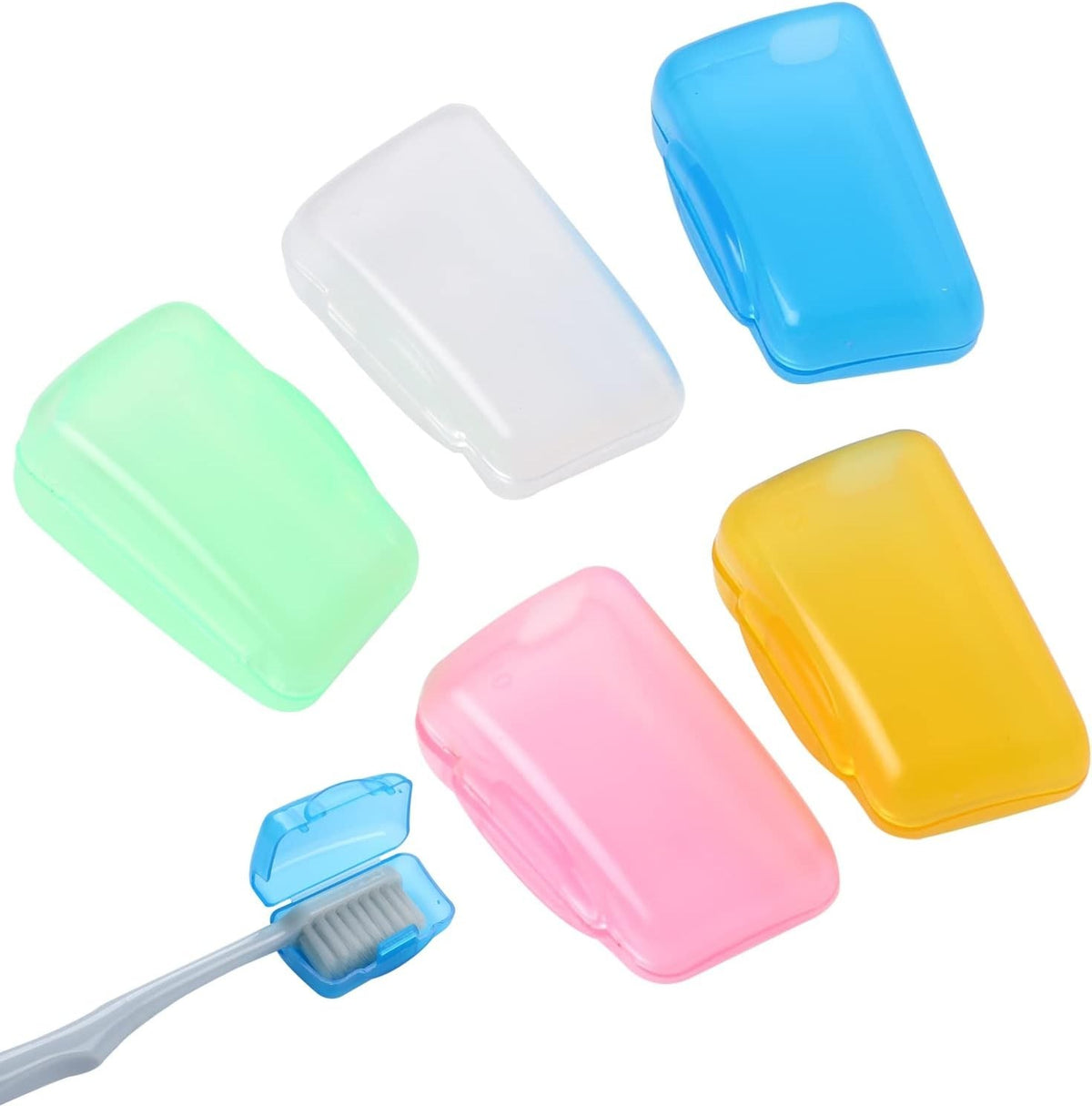 5-Pack Toothbrush Covers Travel Head Protectors - Lightweight & Durable