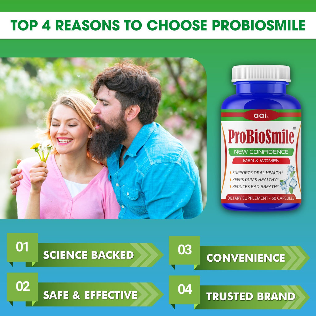 Dental Probiotic for Bad Breath & Gum Care - Oral Health 60 Capsules